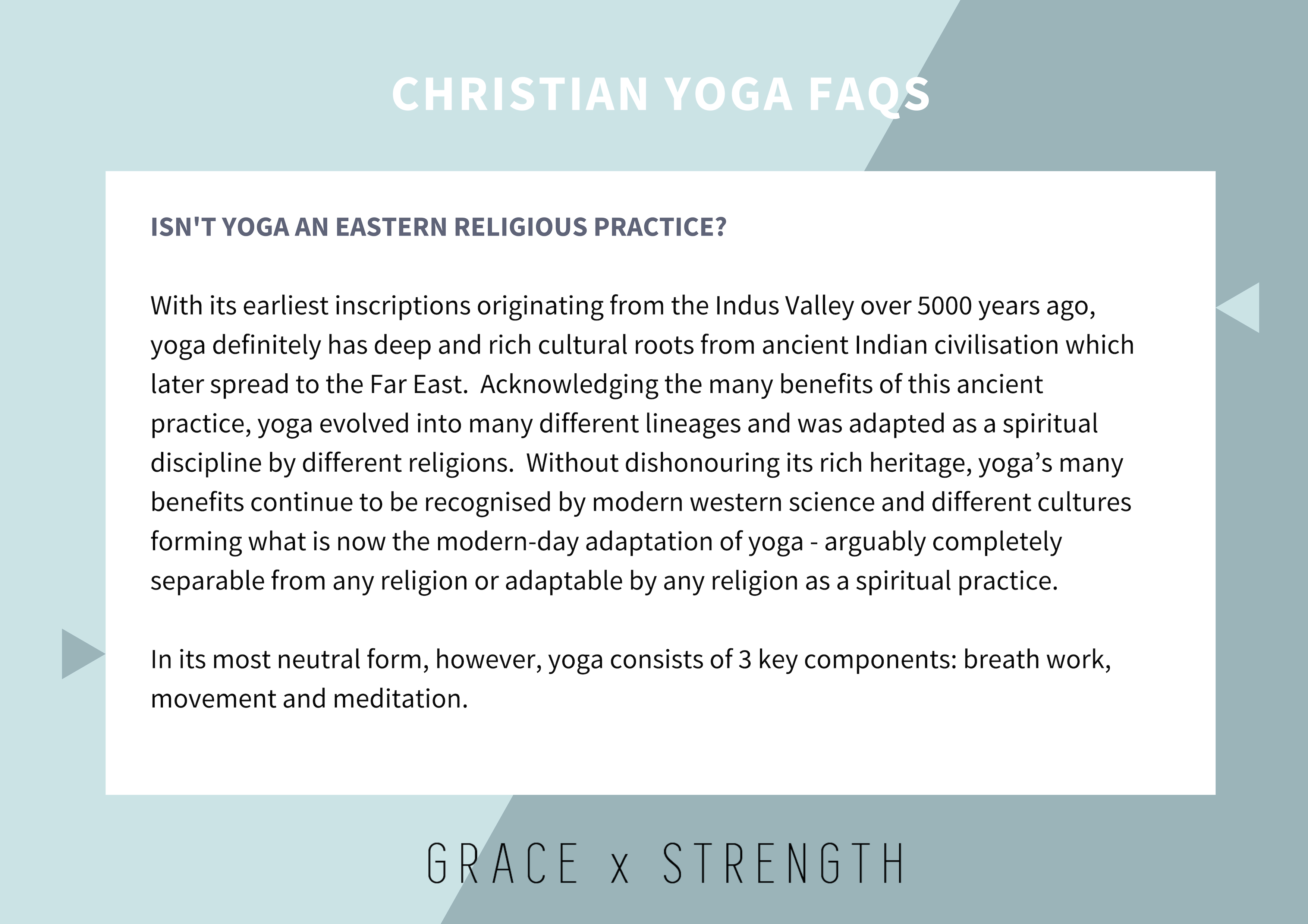 Isn’t yoga an Eastern religious practice?
