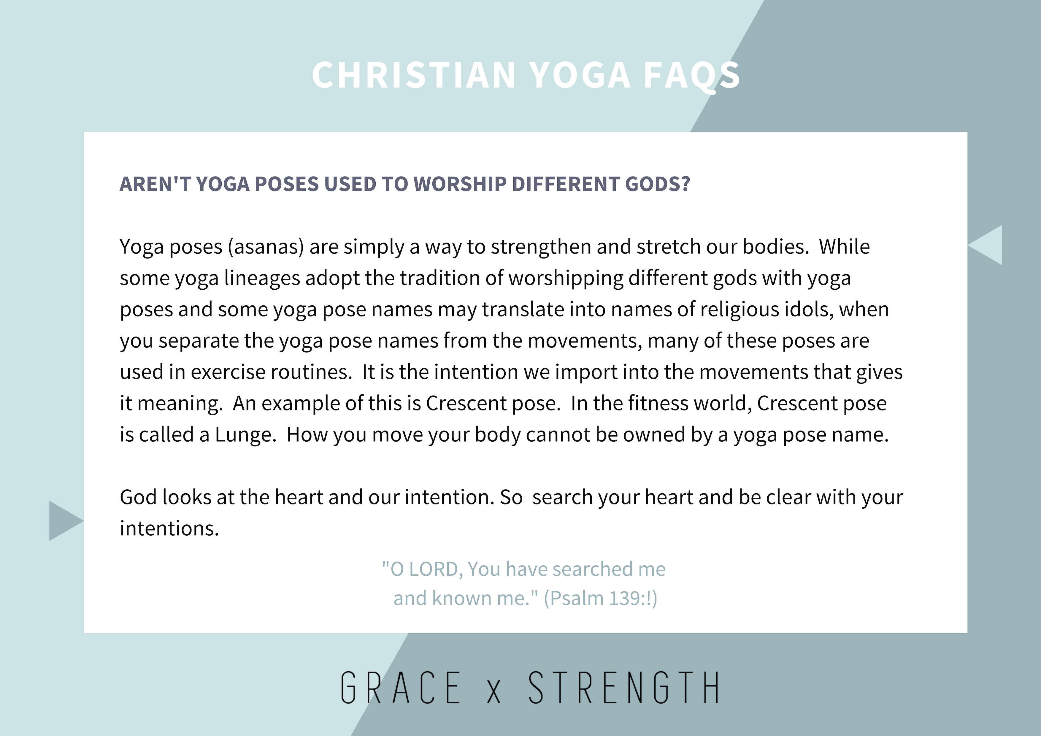 Aren’t yoga poses used to workshop different gods?