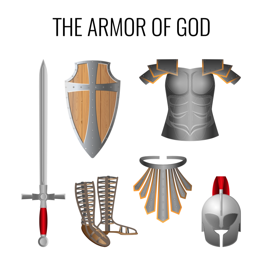 What Are The Six Pieces Of The Armor Of God - Design Talk